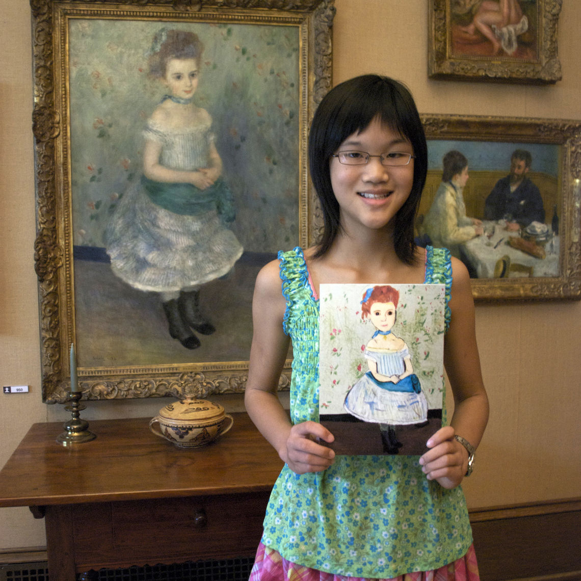 Alice With Her Artwork at The Barnes